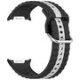 F�r Samsung Galaxy Watch 8 / 8 Two Color Silikon Band Schwarz / Grau