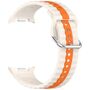 F�r Samsung Galaxy Watch 8 / 8 Two Color Silikon Band Beige / Orange