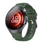 F�r Huawei Watch 5 42mm Silikon Metallschlie�e Arm Band Dunkelgr�n
