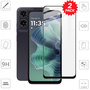 F�r Motorola Moto G35 5G 2x 3D Premium Full 9H 0,3 mm Hart Glas Folie