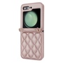 F�r Samsung Galaxy Z Flip7 Design Schutzh�lle Rhombus Textur Rose Gold