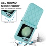 F�r Samsung Galaxy Z Flip7 Design Schutz H�lle Rhombus Textur T�rkis