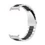 F�r Samsung Galaxy Watch 8 / 8 Classic Edelstahl Band Silber / Schwarz