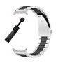 F�r Samsung Galaxy Watch 8 / 8 Classic Edelstahl Band Silber / Schwarz
