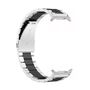 F�r Samsung Galaxy Watch 8 / 8 Classic Edelstahl Band Silber / Schwarz
