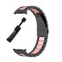 F�r Samsung Galaxy Watch 8 / 8 Classic Edelstahl Band Schwarz / Rosa