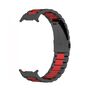 F�r Samsung Galaxy Watch 8 / 8 Classic Edelstahl Band Schwarz / Rot