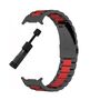 F�r Samsung Galaxy Watch 8 / 8 Classic Edelstahl Band Schwarz / Rot