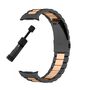 F�r Samsung Galaxy Watch 8 / 8 Classic Edelstahl Band Schwarz / Rose