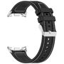 F�r Samsung Galaxy Watch 8 / 8 Classic Nylon Silikon Arm Band Schwarz