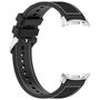 F�r Samsung Galaxy Watch 8 / 8 Classic Nylon Silikon Arm Band Schwarz