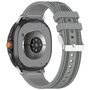 F�r Samsung Galaxy Watch 8 / 8 Classic Nylon Silikon Arm Band Grau