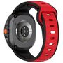 F�r Samsung Galaxy Watch 8 / 8 Classic Silikon Armband Schwarz / Rot