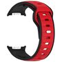 F�r Samsung Galaxy Watch 8 / 8 Classic Silikon Armband Schwarz / Rot
