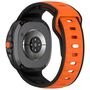 F�r Samsung Galaxy Watch 8 / 8 Classic Silikon Armband Schwarz Orange