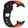 F�r Samsung Galaxy Watch 8 / 8 Classic Silikon Armband Schwarz Orange