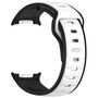 F�r Samsung Galaxy Watch 8 / 8 Classic Silikon Armband Schwarz / Wei�