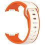 F�r Samsung Galaxy Watch 8 / 8 Classic Silikon Armband Orange / Beige