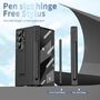 F�r Samsung Galaxy Z Fold7 5G H�lle Stand Stifthalter u. Stift Schwarz