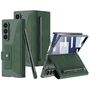F�r Samsung Galaxy Z Fold7 5G GKK Flip Leder H�lle Stifthalter Gr�n