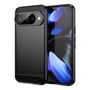 F�r Google Pixel 10 / 10 Pro Carbon Brushed Design TPU H�lle Schwarz
