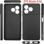 F�r ZTE Blade A36 Silikon TPU Schutz H�lle Schwarz + 9H Hart Glas
