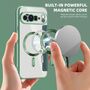 F�r Google Pixel 10 Pro XL Magsafe RFID Kunstleder Schutz H�lle Gr�n