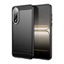 F�r OnePlus Nord 5 Carbon Fiber Brushed Design TPU H�lle Case Schwarz