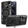 F�r Samsung Galaxy A56 5G Sliding Kamera TPU PC Ring H�lle Schwarz