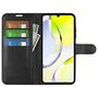 F�r ZTE Blade A76 4G Kunstleder Book Wallet Handy Tasche H�lle Schwarz