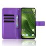 F�r Fairphone 6 Diamant Design Book Wallet Kunstleder H�lle Case Lila
