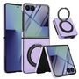 F�r Samsung Galaxy Z Flip7 MagSafe integriertes Glas H�lle Hell-Lila
