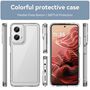 F�r Motorola Moto G35 5G Colorful TPU / Acryl Schutz H�lle Transparent
