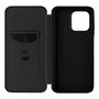 F�r Motorola Moto G86 5G Carbon Faser Flip Textur Schutz H�lle Schwarz