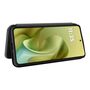 F�r Motorola Moto G86 5G Carbon Faser Flip Textur Schutz H�lle Schwarz