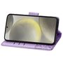 F�r Samsung Galaxy S25 FE 5G Kunstleder Schmetterling H�lle Hell-Lila