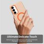 F�r Samsung Galaxy S25 FE 5G Candy Design Magsafe Hybrid H�lle Orange