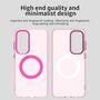 F�r Samsung Galaxy S25 FE 5G Candy Design Magsafe Hybrid H�lle Pink