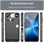 F�r Nothing Phone 3 Carbon Fiber Brushed Design TPU H�lle Case Schwarz