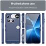 F�r Nothing Phone 3 Carbon Fiber Brushed Design TPU H�lle Case Blau
