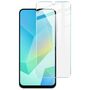 F�r Samsung Galaxy A17 5G / 4G Kunstleder H�lle Schwarz + 9H Hart Glas