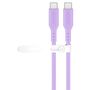 Goobay USB-C Silikonkabel 1,5 m Lade- und Datenkabel Lila