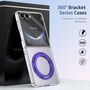 F�r Samsung Galaxy Z Flip7 MagSafe Integriert 360 Grad Ring H�lle Lila
