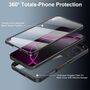 F�r Apple iPhone 17 Pro Max Full Body 360 Grad Acryl TPU H�lle Schwarz