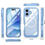 F�r Apple iPhone 17 MagSafe 360 Full Body Hybrid Tasche Bumper Blau