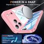 F�r Apple iPhone 17 Pro MagSafe Full Body Hybrid Tasche Bumper Rosa