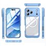 F�r Apple iPhone 17 Pro MagSafe Full Body Hybrid Tasche Bumper Blau