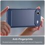 F�r Apple iPhone 17 Air Carbon Fiber Brushed Design TPU H�lle Blau