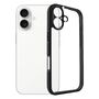 F�r Apple iPhone 17 Frosted TPU + Transparent PC Hybrid H�lle Schwarz