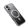 F�r Apple iPhone 17 Frosted 360 Grad Ring MagSafe TPU + PC H�lle Grau